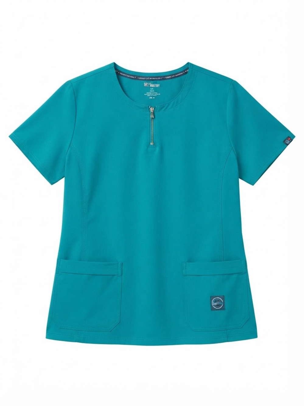 Koi Lite Women's 3XL Teal Zip-Neck Scrub Top Style 317